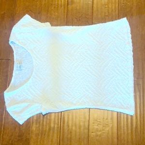 White textured blouse